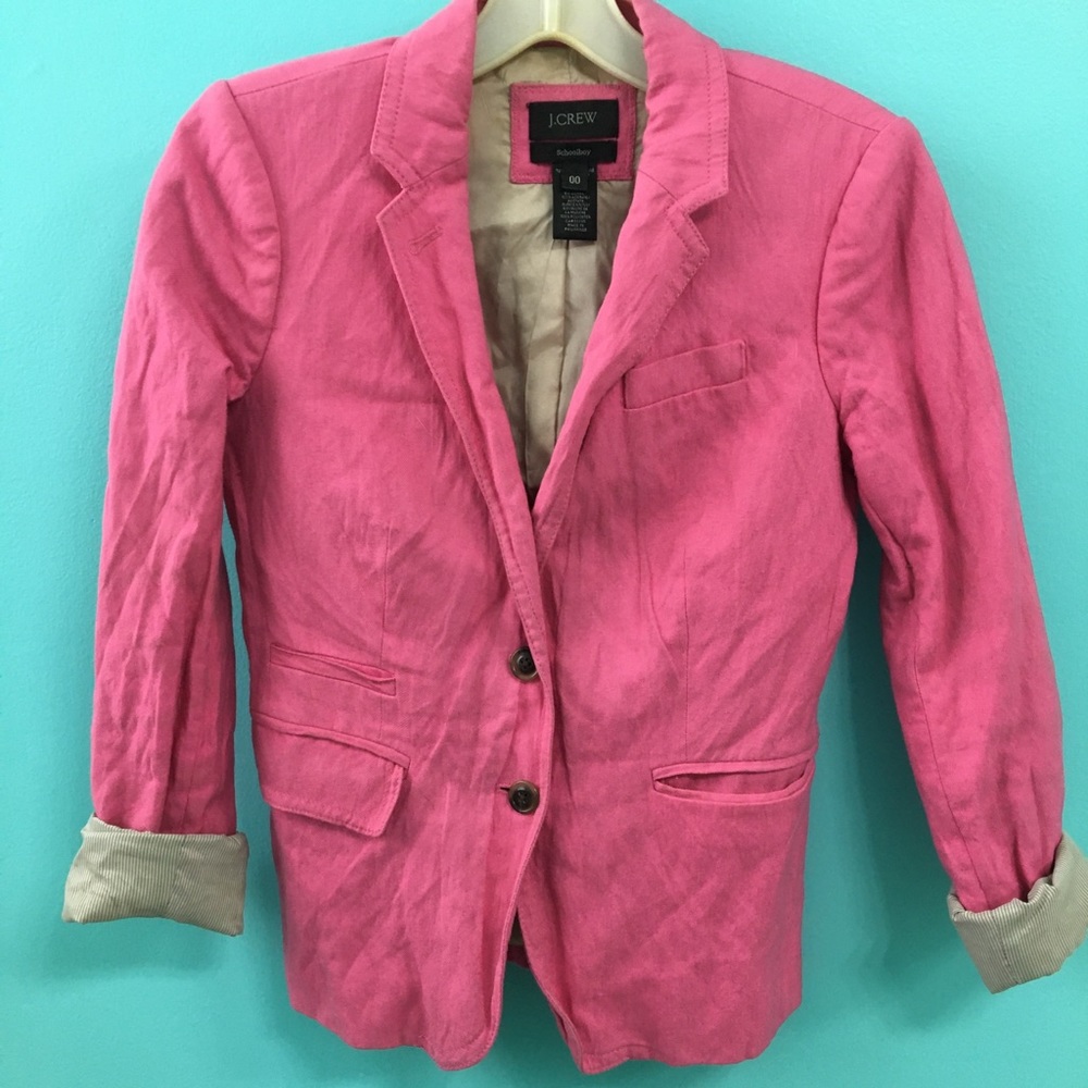 JCrew linen schoolboy blazer size 00